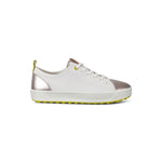 Chaussures de golf Ecco Soft 2.0 Blanche/Jaune