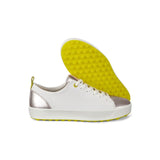 Chaussures de golf Ecco Soft 2.0 Blanche/Jaune